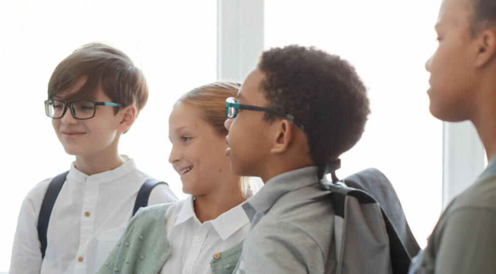 Children out at on a trip